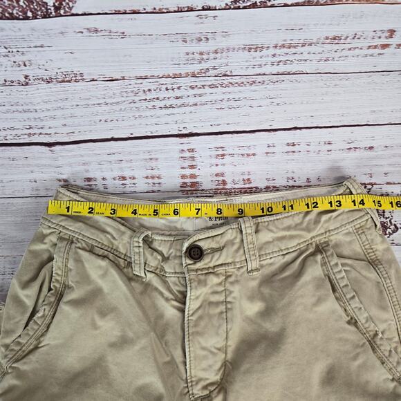 Abercrombie & Fitch Men's Chino Tan Khaki Pants 28 Cotton Neutral Earthy Casual - Picture 9 of 12